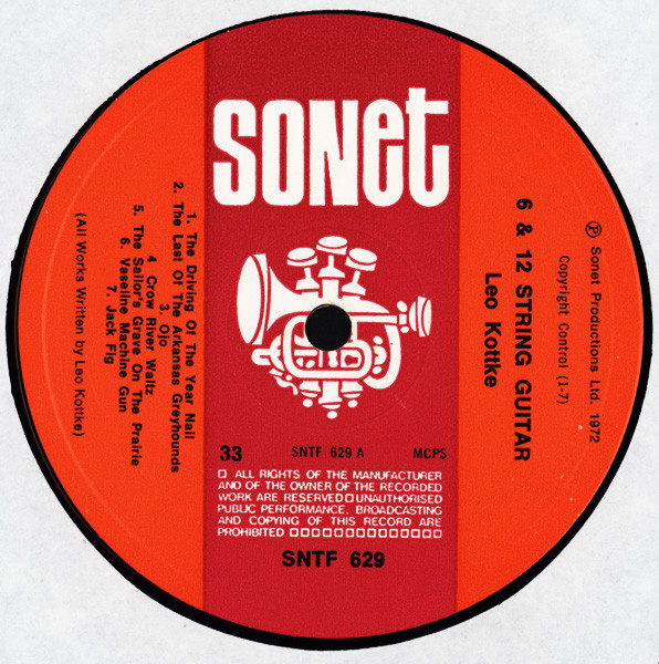 Leo Kottke - 6 & 12 String Guitar (LP, Album)