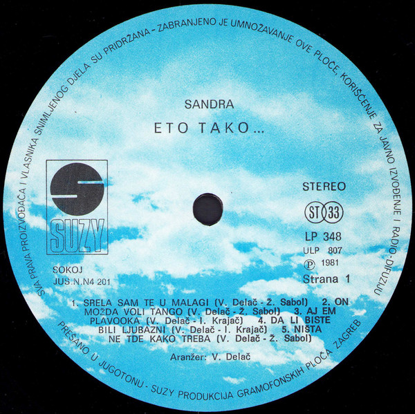 Sandra* - Eto Tako ... (LP, Album)