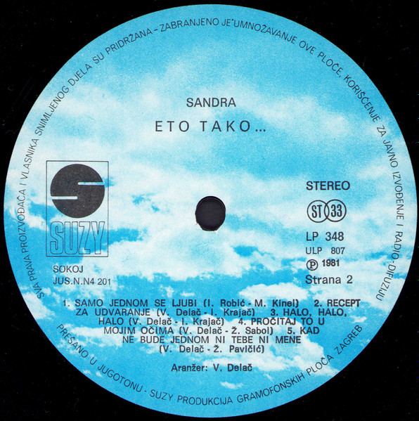 Sandra* - Eto Tako ... (LP, Album)