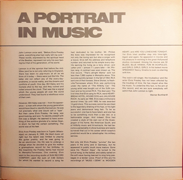 Elvis Presley - A Portrait In Music (LP, Comp, Gat)