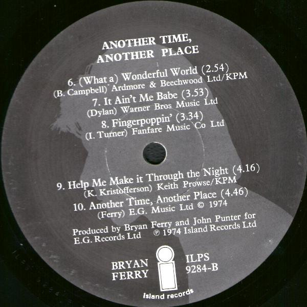 Bryan Ferry - Another Time, Another Place (LP, Album, Gat)