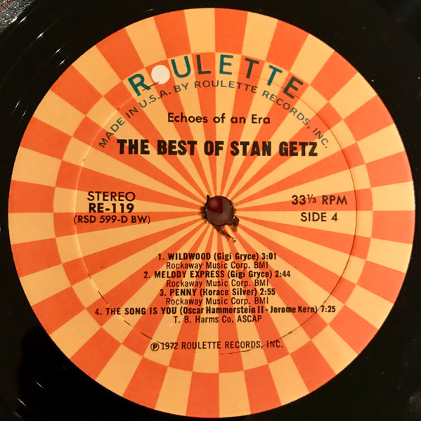 Stan Getz - The Best Of Stan Getz (2xLP, Comp)