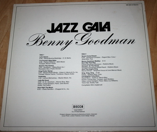 Benny Goodman - Jazz Gala (LP, Album, Club)