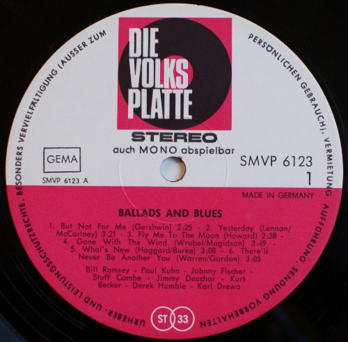 Paul Kuhn & Bill Ramsey - Ballads & Blues (LP, Album)