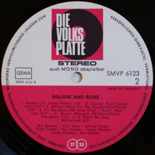 Paul Kuhn & Bill Ramsey - Ballads & Blues (LP, Album)