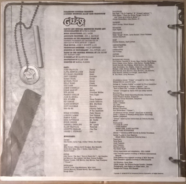 Various - Grease (The Original Soundtrack From The Motion Picture) (2xLP, Album, Gat)