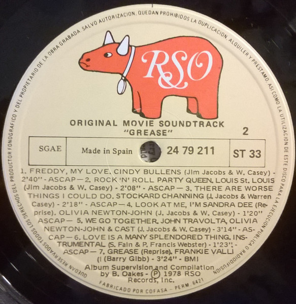 Various - Grease (The Original Soundtrack From The Motion Picture) (2xLP, Album, Gat)