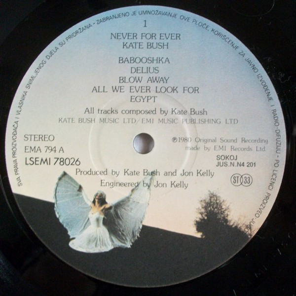 Kate Bush - Never For Ever (LP, Album, Gat)