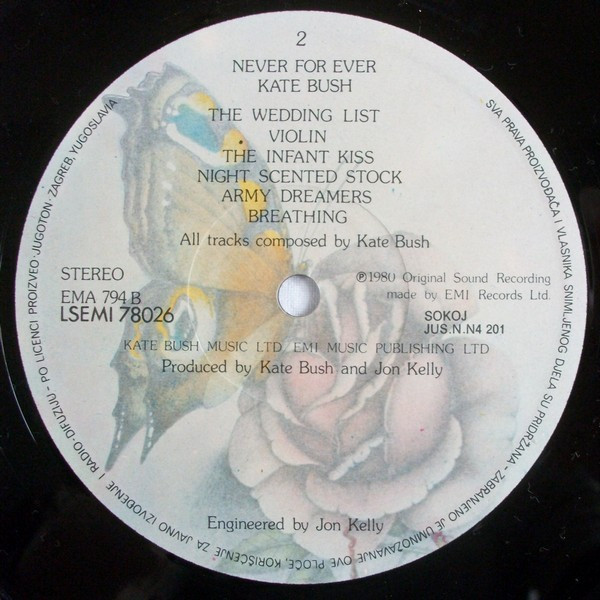Kate Bush - Never For Ever (LP, Album, Gat)
