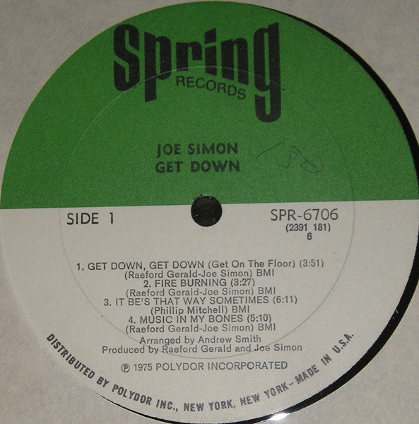 Joe Simon - Get Down (LP, Album, 6 -)