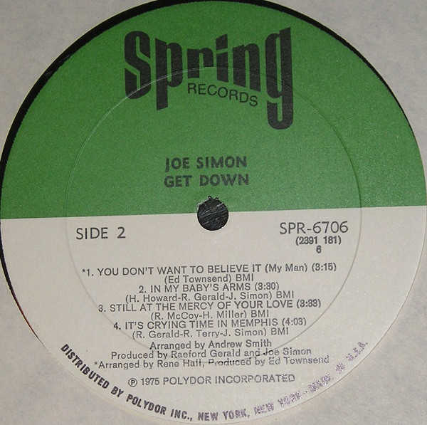 Joe Simon - Get Down (LP, Album, 6 -)
