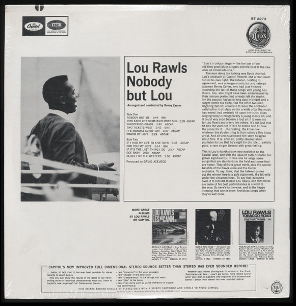 Lou Rawls - Nobody But Lou (LP)