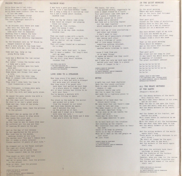 Joan Baez - Come From The Shadows (LP, Album, Gat)