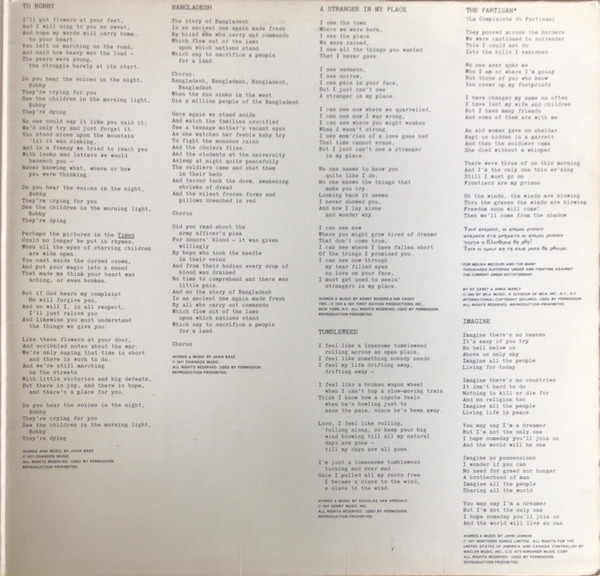 Joan Baez - Come From The Shadows (LP, Album, Gat)
