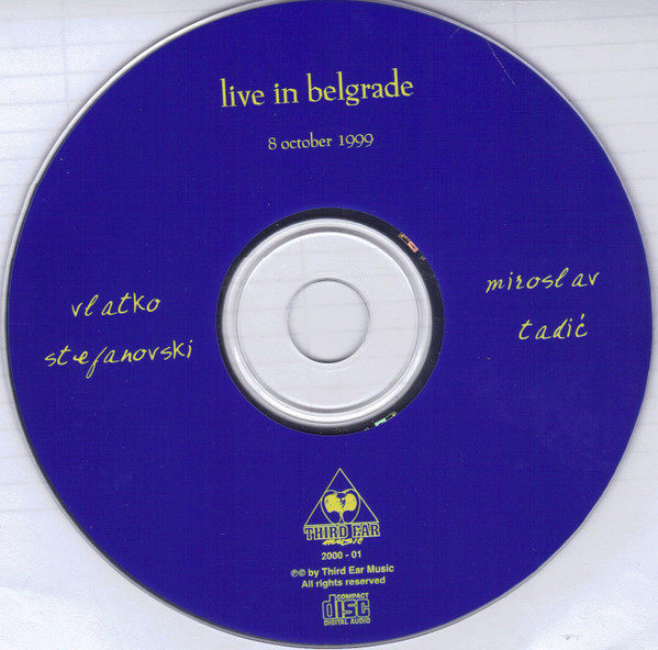 Vlatko Stefanovski & Miroslav Tadić - Live In Belgrade (CD, Album)