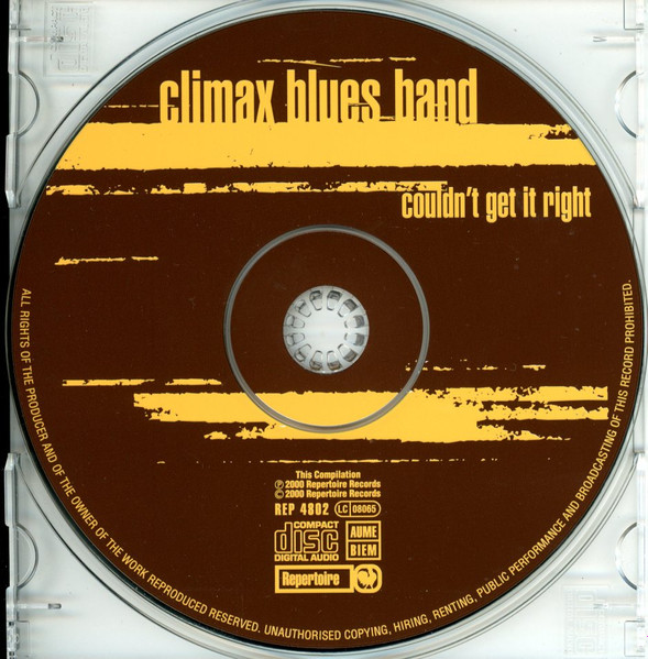 Climax Blues Band - Couldn't Get It Right (CD, Comp, RE, Son)