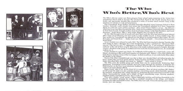 The Who - Who's Better, Who's Best (CD, Comp, Mono)