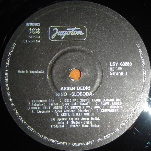 Arsen DediÄ‡ - Kino Sloboda (LP, Album)
