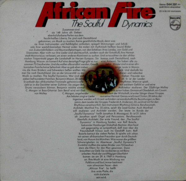 The Soulful Dynamics* - African Fire (LP, Album)