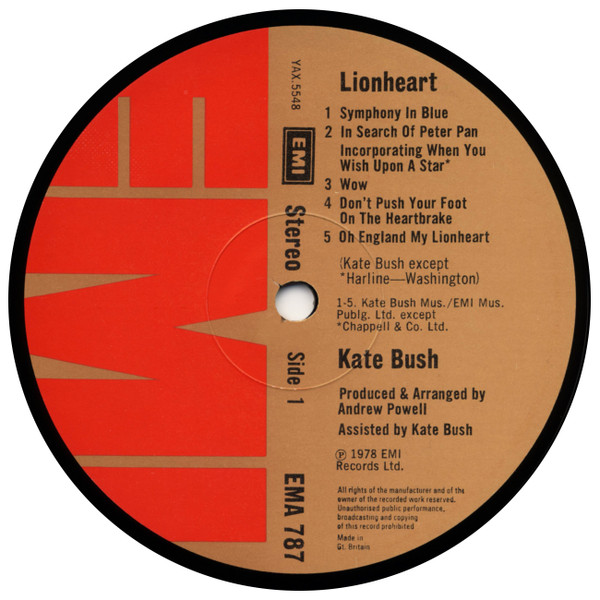 Kate Bush - Lionheart (LP, Album, Emb)