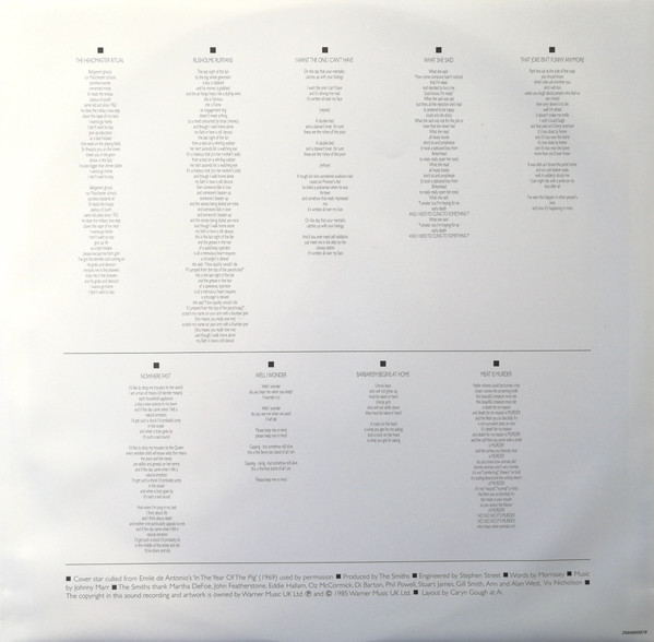 The Smiths - Meat Is Murder (LP, Album, RE, RM)