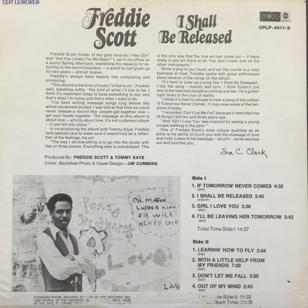 Freddie Scott (2) - I Shall Be Released (LP, Album)