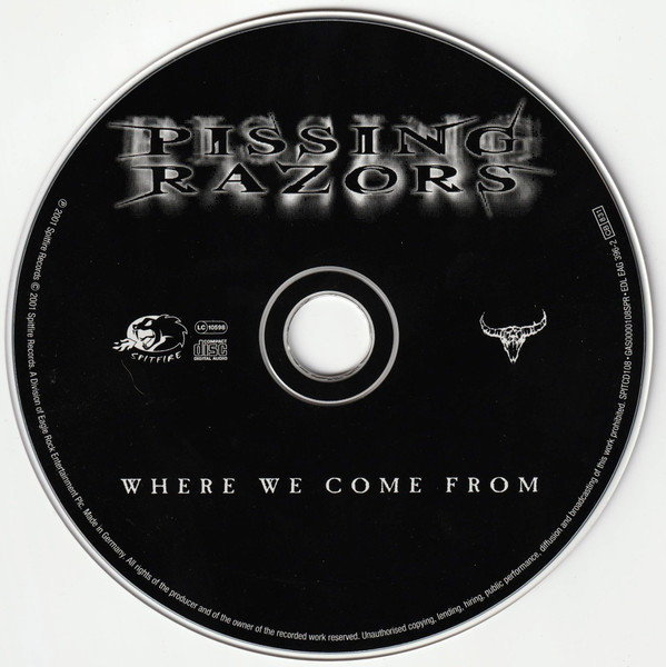 Pissing Razors - Where We Come From (CD, Album)