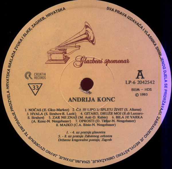 Andrija Konc - Andrija Konc (LP, Comp)