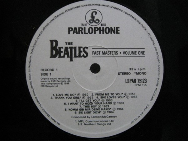 The Beatles - Past Masters • Volumes One & Two (2xLP, Comp)