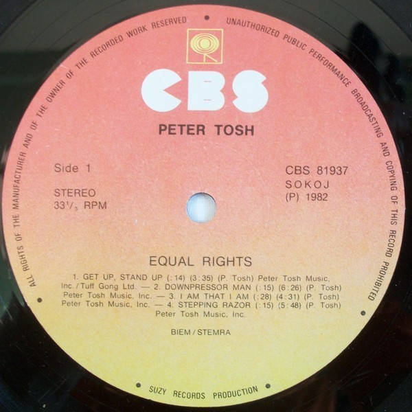 Peter Tosh - Equal Rights (LP, Album)