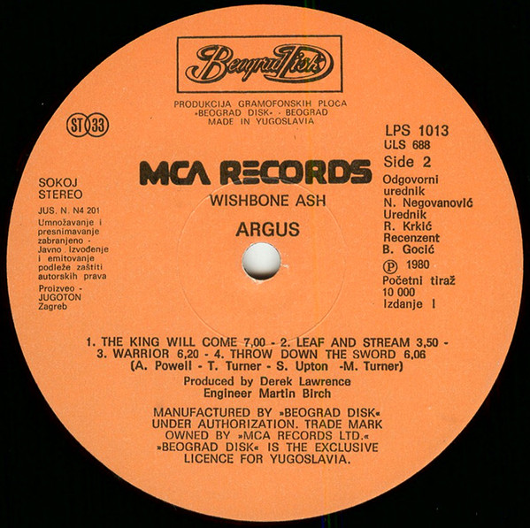 Wishbone Ash - Argus (LP, Album, RP, 2nd)