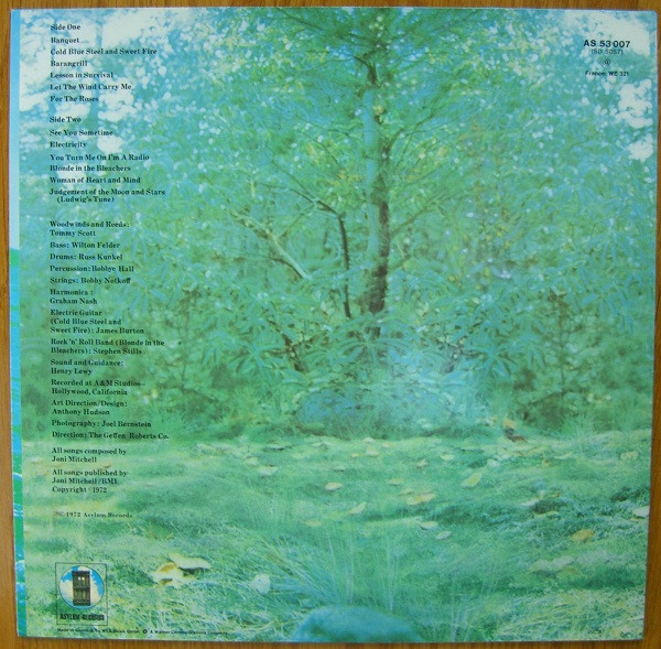 Joni Mitchell - For The Roses (LP, Album, RE)