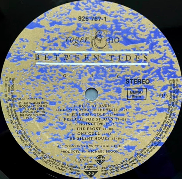 Roger Eno - Between Tides (LP, Album)