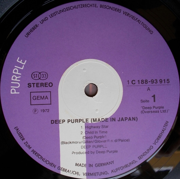 Deep Purple - Made In Japan (2xLP, Album, Gat)