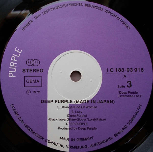 Deep Purple - Made In Japan (2xLP, Album, Gat)