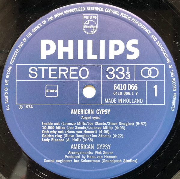 American Gypsy - Angel Eyes (LP, Album)