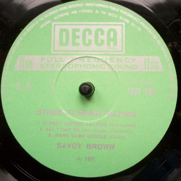 Savoy Brown - Street Corner Talking (LP, Album)