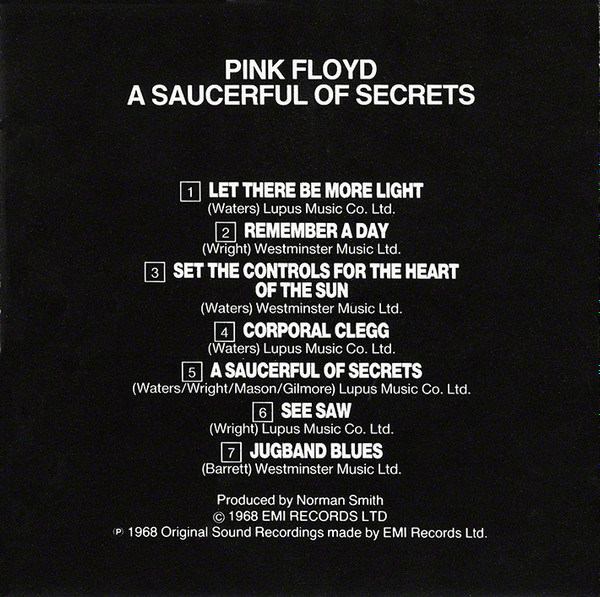 Pink Floyd - A Saucerful Of Secrets (CD, Album, RE)