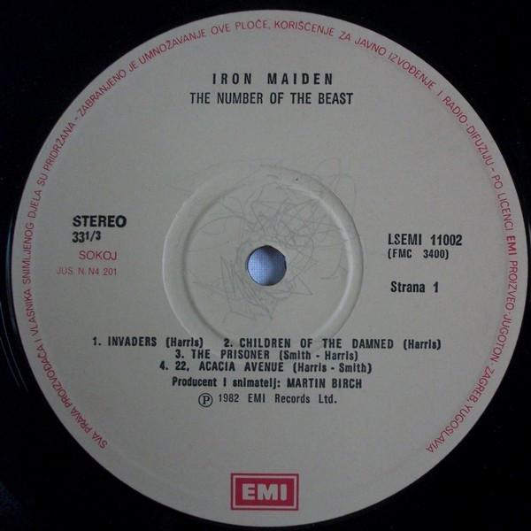 Iron Maiden - The Number Of The Beast (LP, Album)