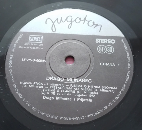 Drago Mlinarec - Pjesme S Planine (LP, Album, RP, Bla)