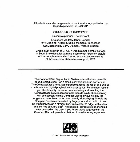 Led Zeppelin - Led Zeppelin III (CD, Album, RE)