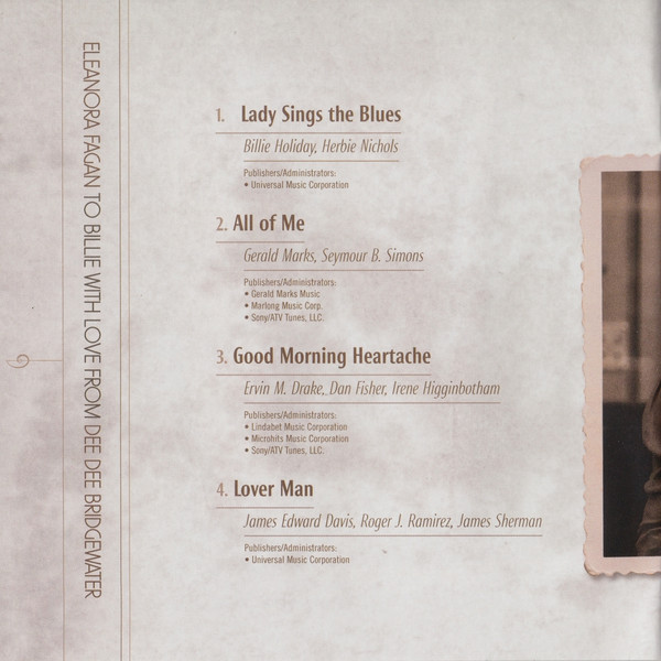 Dee Dee Bridgewater - Eleanora Fagan (1915-1959): To Billie With Love From Dee Dee Bridgewater (CD, Album)