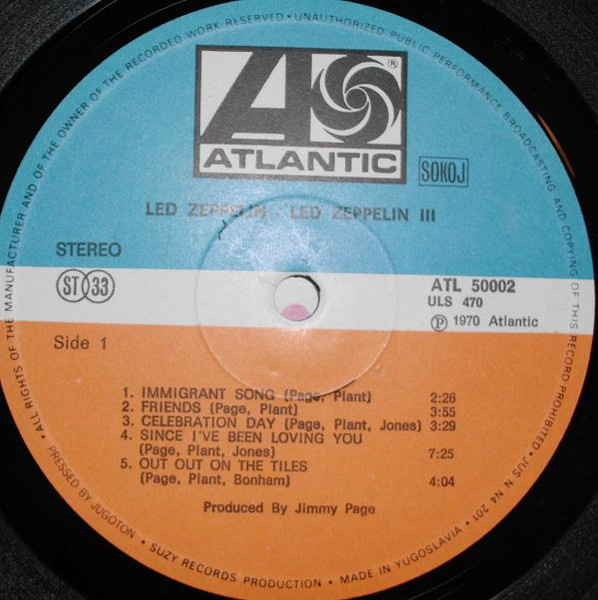 Led Zeppelin - Led Zeppelin III (LP, Album, RE)