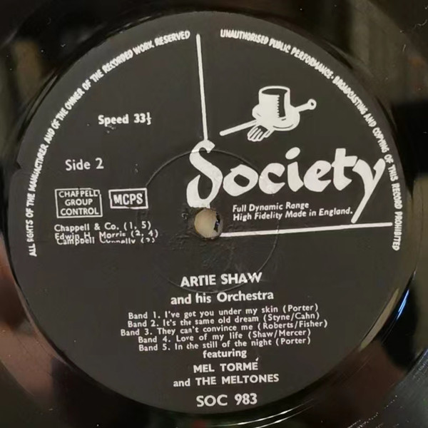 Artie Shaw And His Orchestra Featuring Mel Tormé And The Meltones* - Artie Shaw And His Orchestra Featuring Mel Tormé And The Meltones (LP, Comp)