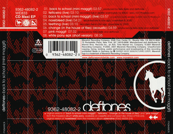 Deftones - Back To School (Mini Maggit) (CD, EP, Enh)