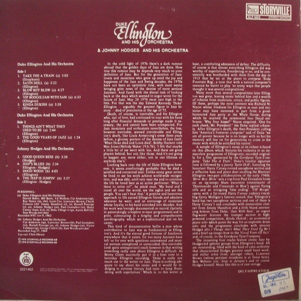 Duke Ellington And His Orchestra, Johnny Hodges And His Orchestra - Duke Ellington And His Orchestra & Johnny Hodges And His Orchestra  (LP, Comp)