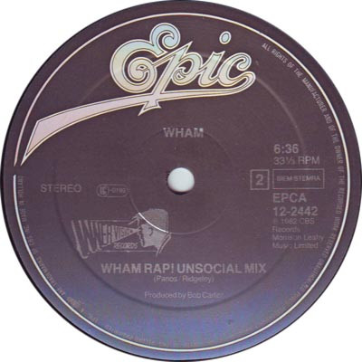 Wham! - Wham Rap (Enjoy What You Do) (Special US 12