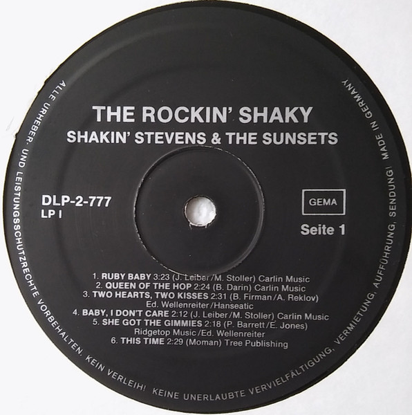 Shakin' Stevens & The Sunsets* - The Rockin' Shaky (2xLP, Comp)