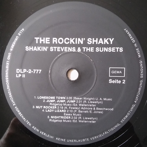 Shakin' Stevens & The Sunsets* - The Rockin' Shaky (2xLP, Comp)