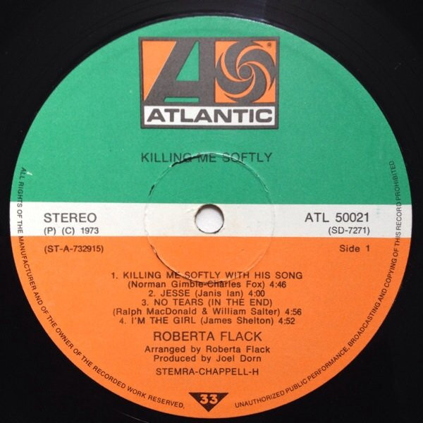 Roberta Flack - Killing Me Softly (LP, Album)